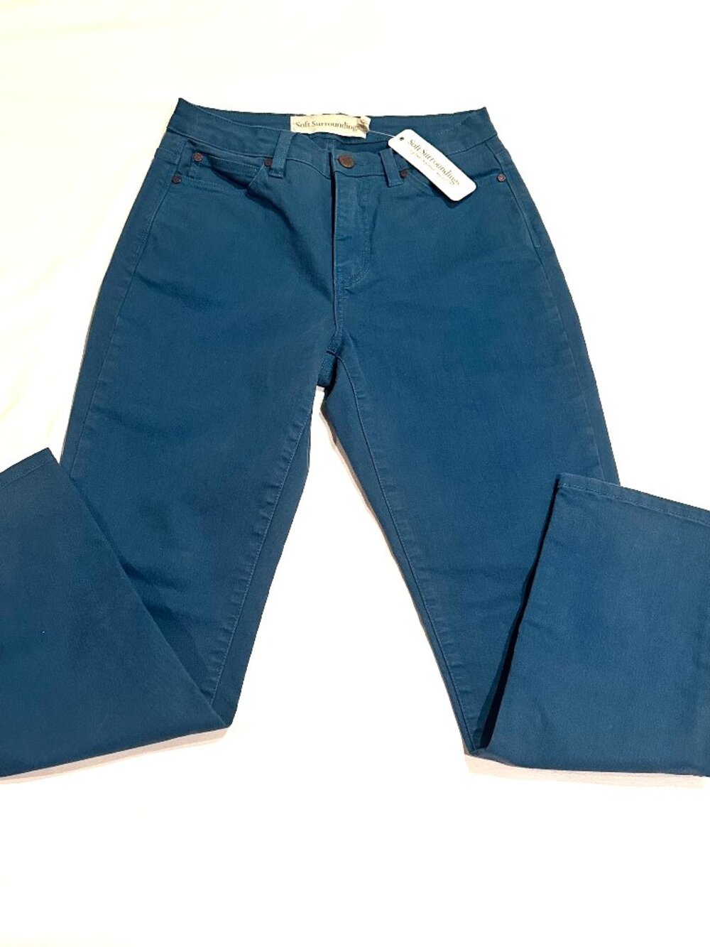 Soft Surroundings, Teal Reef color, jeans, size 4